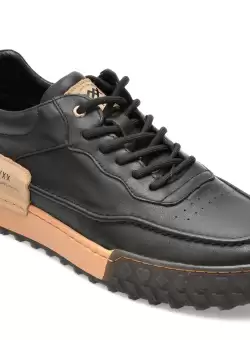 Pantofi GRYXX negri, 7591, din piele naturala