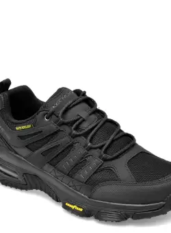 Pantofi sport SKECHERS negri, SKECH-AIR ENVOY, din material textil si pvc